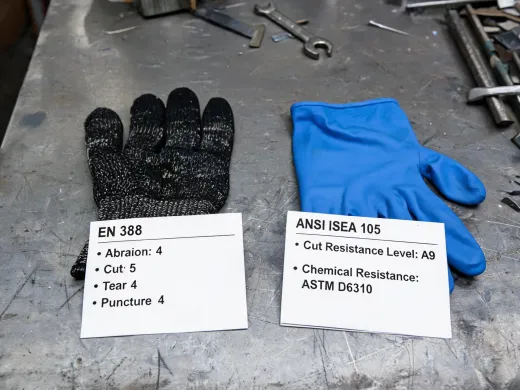 Cut resistant work gloves