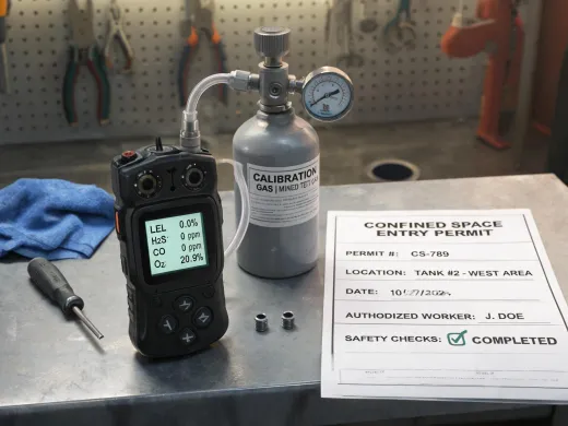 Gas detector calibration setup